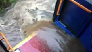 380 Bus Drives Through a Flood and Gets Flooded [upl. by Reinal]