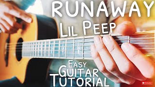 Runaway Lil Peep Guitar Tutorial  Runaway Guitar  Guitar Lesson 595 [upl. by Ginevra]