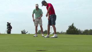 2013 Walker Cup Justin Thomas and Michael Kim Trick Shots [upl. by Gabriele]