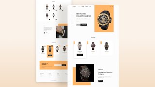 Create a Responsive Watches Ecommerce Website Design Using HTML CSS amp JavaScript ⌚ [upl. by Holly]