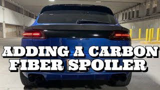 CARBON FIBER SPOILER ON A PORSCHE MACAN [upl. by Ylrebmit435]