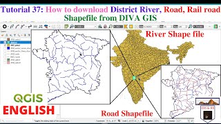 How to download District River Road Rail line Shapefile from DIVA GIS [upl. by Chivers470]