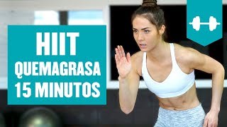 Rutina HIIT para adelgazar 15 minutos en Casa  HIIT Quema Grasa [upl. by Adnamma]