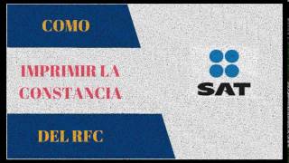 Como Imprimir la Constancia del RFC [upl. by Selec]