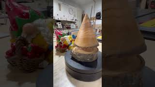 Cherry Christmas Tree christmastree christmas woodturning [upl. by Grevera2]