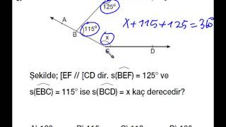 7Sınıf Matematik Geometri Açılar Soru Çözümü [upl. by Peppy961]