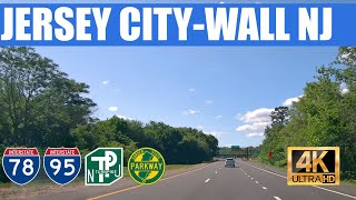 Driving Jersey City Bergen Lafayette to Wall Township NJ 4K [upl. by Etty]