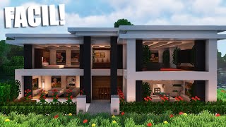 ✅Cómo hacer una casa MODERNA en Minecraft🏡 FÁCIL Y RÁPIDO 13 [upl. by Margette]