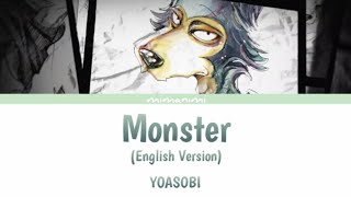 YOASOBI  Monster  Kaibutsu「怪物」 English Version Lyrics Video [upl. by Mcclelland]