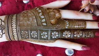 Latest Mehndi Design For Back HandsNew Semi Bridal Mehendi Design For Back Hands [upl. by Adama]