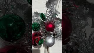 Raz 16quot Silver Tinsel Christmas Tree Pick with Retro Ornaments F4402426 [upl. by Larson]