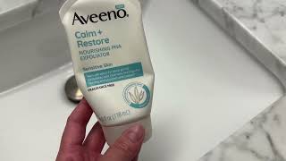 Aveeno Calm and Restore face wash Review [upl. by Aerdnaxela597]