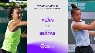 Yue Yuan vs Emina Bektas  2023 Seoul Semifinal  WTA Match Highlights [upl. by Humphrey281]