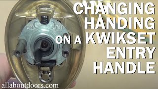 How to Change the Handing on a Kwikset Entry Handle [upl. by Bellamy822]