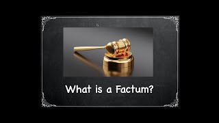 What is a quotFactumquot in a motion civil litigation Legalese Translator ep 21 [upl. by Engen42]