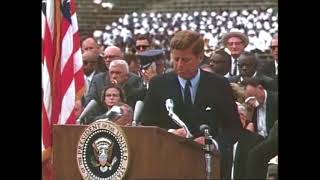 quotWhy go to the moonquot  John F Kennedy at Rice University [upl. by Airdnek]