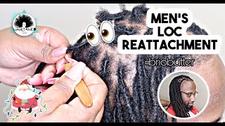 Mens Loc Reattachment Loc Repair  Demo  Loc Tools  Mens Natural Hair Care [upl. by Ellimaj]