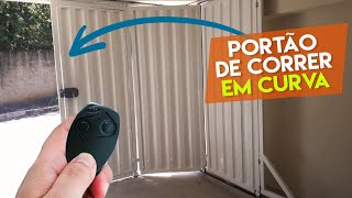 ⚙ PORTÃO DE CORRER EM CURVA AUTOMÁTICO articulado e dobrável [upl. by Matusow]