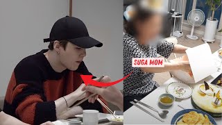 BTS News Today❗Suga Heartwarming Moment When His Mother Sent Him His Favorite Home Cooked Meal [upl. by Joelle]