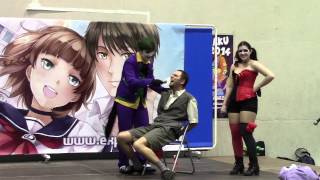 Expotaku Almeria 2014  concurso cosplay  Joker y Harley quinn [upl. by Abbottson]