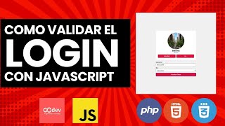 Cómo VALIDAR LOGIN con javascript y SESSIONSTORAGE [upl. by Leahcimauhsoj]