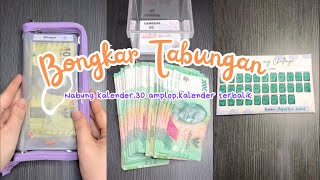 BONGKAR 3 TABUNGAN  Metode kalender terbalik 30 Envelopes challenge [upl. by Tarton]