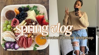 VLOG  Charcuterie Board Workshop  trying new hobbies ✨ charcuterie mukbang SpringBucketList [upl. by Sorenson385]