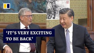 Xi Jinping tells his ‘old friend’ Bill Gates he hopes USChina friendship will continue [upl. by Traweek447]