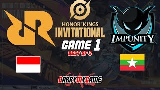 RRQ menyusul kagendra RRQ VS IMPUNITY GAME 1  HoK Invitational season 2 [upl. by Yhtur838]