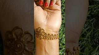 Bracelet mehndi design simple hennatattoo heenapattern mehandi [upl. by Nemzzaj]