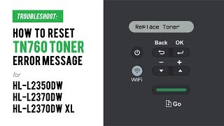 How to Manual Reset TN760 Replace Toner Error on Brother HLL2350DW HLL2370DW HLL2370DW XL [upl. by Langston492]