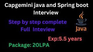 Capgemini Java Interview Questions amp Answers Experienced Candidates for the 55 yrs experienced [upl. by Manda910]