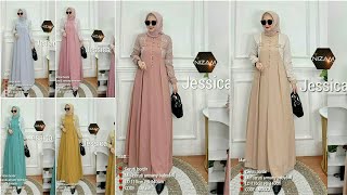 Model Baju GAMIS TERBARU 2024 JESICCA ❗ DRESS Simple Elegan ❗ OOTD HIJAB ❗ ORDER WA  081575563680 [upl. by Onihc]