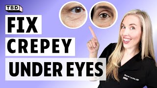 Fix Your Crepey Under Eye Skin  3 AtHome Antiaging Treatments [upl. by Montanez]