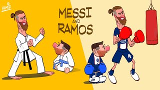 Effects of Messi being teammates with Sergio Ramos [upl. by Ecnerwal]