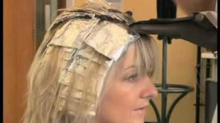 Hairdressing  Applying Colour Using Foils or Meche [upl. by Mundt]