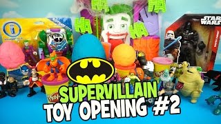 Batman Supervillains Toys amp Playdoh Surprise Eggs Opening by KidCity [upl. by Netfa]