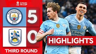 City Put On A Show On KDB Return  Man City 50 Huddersfield Town  Emirates FA Cup 2324 [upl. by Bloomer]