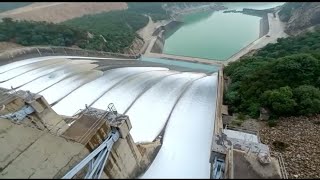 Tarbela dam Spillways and irrigation canal operation  Huge outflow of dam [upl. by Rundgren231]