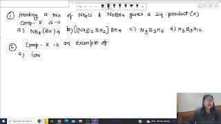 Main Group Elements Chemistry 07 previousyearquestions from Csirnet Exam boronfamily [upl. by Aramahs]