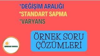 standart sapma varyans değişim aralığı soruları çözümü İSTATİSTİK  emrahhocaauzef [upl. by Stoops950]