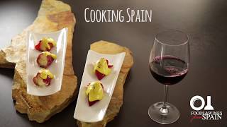 Spanish tapas recipe Manchego cheesestuffed Piquillo peppers with a Saffron crust [upl. by Adnahc335]