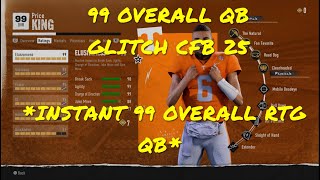 WORKING 99 overall glitch college football 25 road to glory QB [upl. by Oinotna]