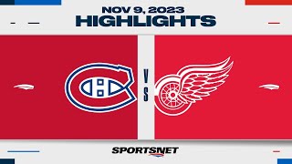 NHL Highlights  Canadiens vs Red Wings OT  November 9 2023 [upl. by Alicsirp305]