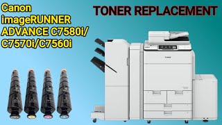 Toner Replacement on Canon imageRUNNER ADVANCE C7580iC7570iC7560i [upl. by Blakeley206]