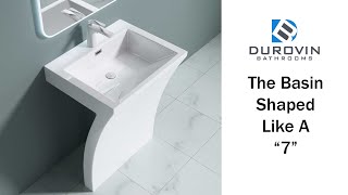 DB Durovin Bathrooms 7 Shape Freestanding Pedestal Stone Basin [upl. by Clarine124]