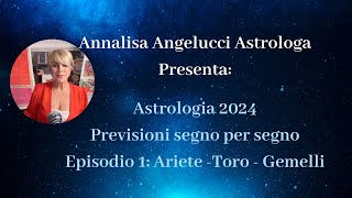 Astrologia 2024 I transiti principali e previsioni per Ariete Toro Gemelli [upl. by Elaweda]