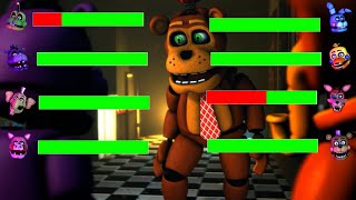 SFM FNaF Top 5 Best FNAF Fights vs Animatronics Animations WITH HEALTHBARS [upl. by Tarfe]