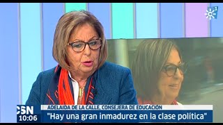 La entrevista  Adelaida de la Calle consejera de Educación [upl. by Nnyleuqcaj]