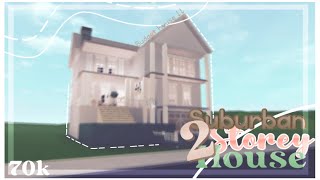 Bloxburg  2 Story SUBURBAN house speedbuild  70K [upl. by Minsk]